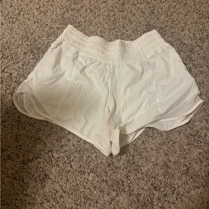 White Lululemon shorts